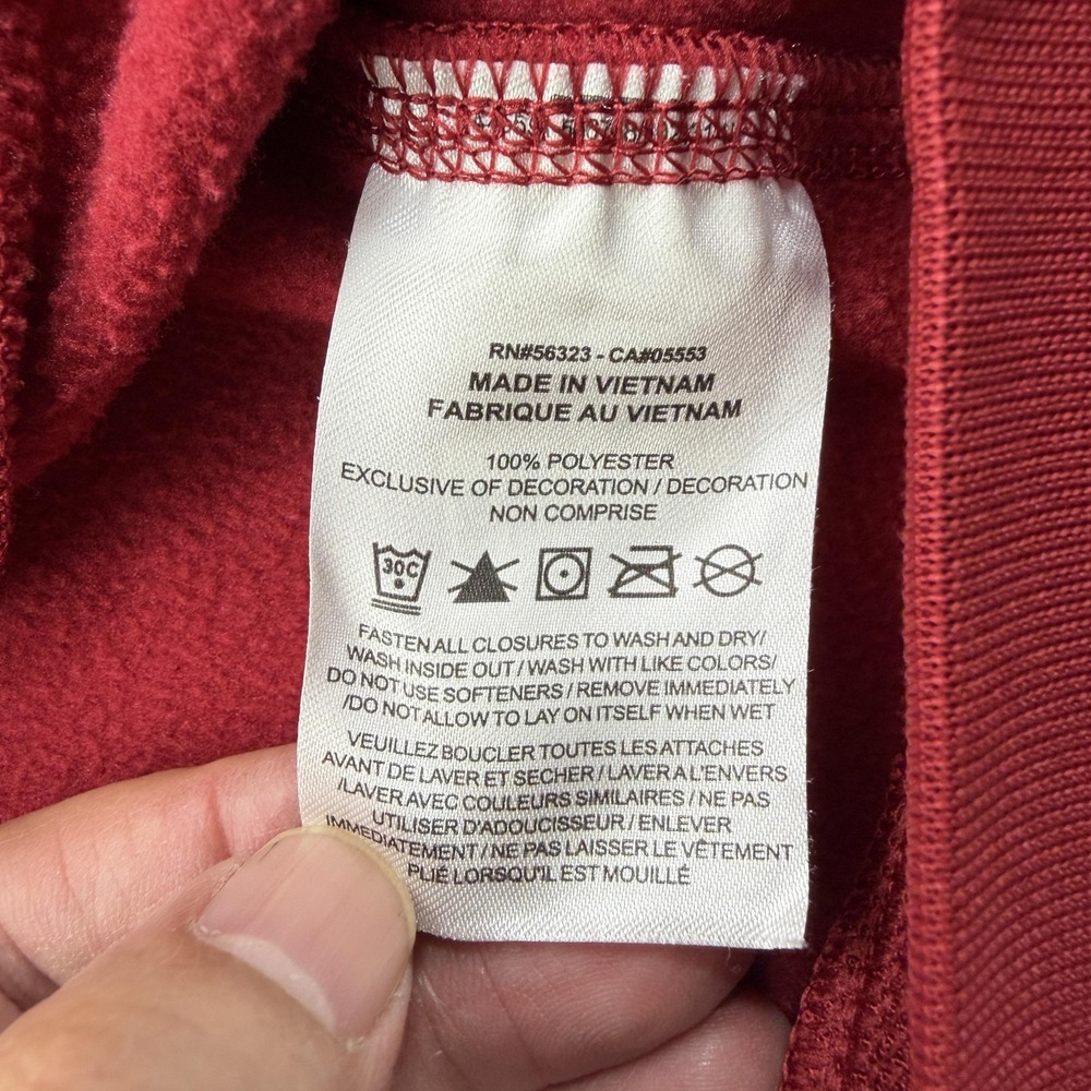 Nike Hoodie Mens M Red Full Zip Hooded Lined Pockets Therma-Fit Stanford College - Picture 8 of 12
